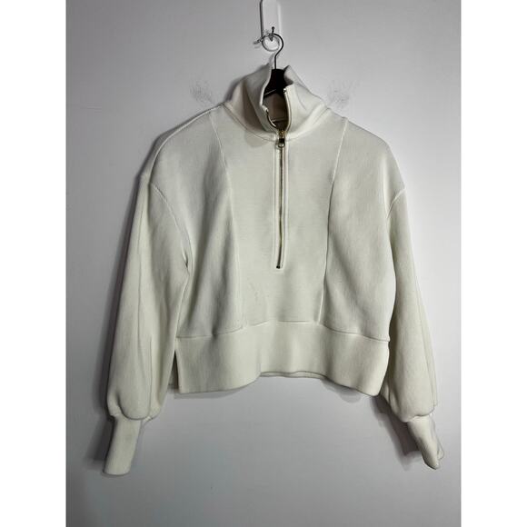 Varley Ramona Half-Zip Sweatshirt in a white Size X small - Picture 2 of 8